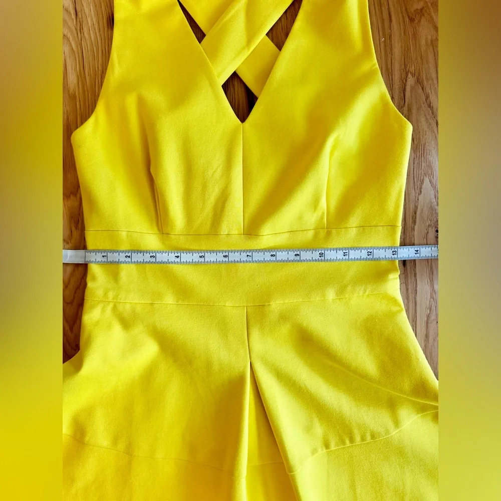 Banana Republic Ponte Cross-back Fit-and-Flare Dress in Tuscan Sun Sz 2 NWT - Picture 16 of 16